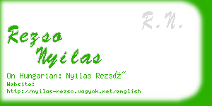 rezso nyilas business card